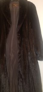 Andriana Furs Mink Full Length Coat Mahogany